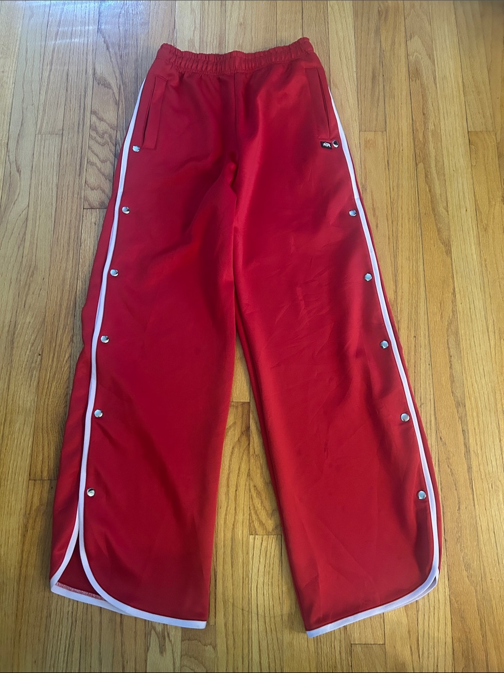 Red Track Snap Joggers - Women's Athletic Pants